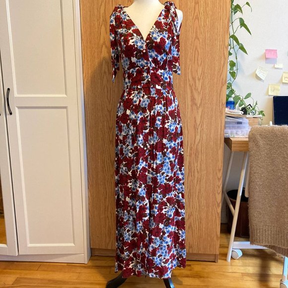 ZARA FLORAL MAXI DRESS Small - Picture 7 of 10